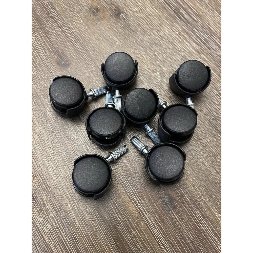 Desk Chair Heavy Duty Carpet Casters | Twin Wheel Rollers | Set of 8 Replacement